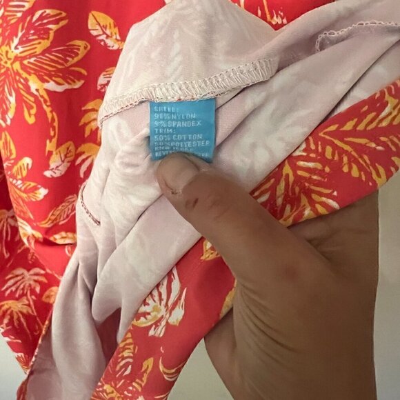 J.McLaughlin Brent split V-neck Sleeveless Dress Catalina Cloth Fringe Palm - XS - Picture 9 of 9